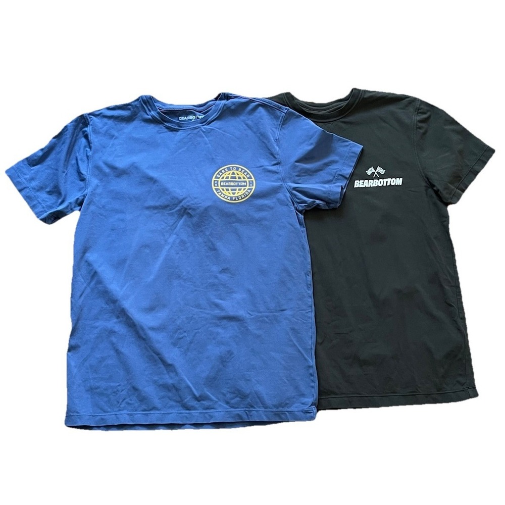 Lot Of 2 Bearbottom T-Shirt Mens Graphic Performance Tee, Small
